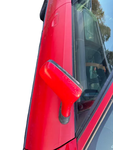 Audi 80 elektrischer elektrisch Spiegel Außenspiegel rechts mit Glas rot LY3H (182820)