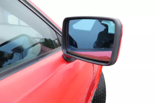 Audi 80 elektrischer elektrisch Spiegel Außenspiegel rechts mit Glas rot LY3H