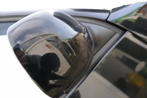 VW Lupo Arosa mechanischer manueller Außenspiegel rechts schwarz L041 (182980)