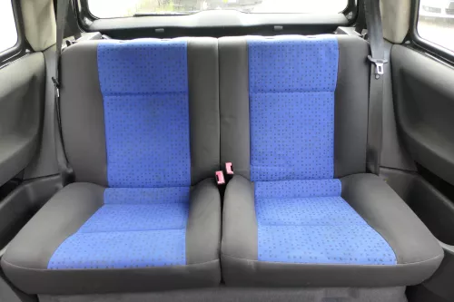VW Lupo Seat Arosa Sitz Rückbank Sitzfläche Sitze mit Kopfstützen blau schwarz (182986)