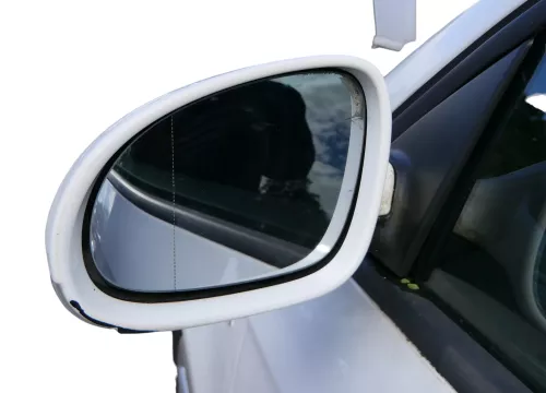 VW Passat 3C elektrischer Spiegel Außenspiegel links mit Glas Blinke weiß LB9A (183116)