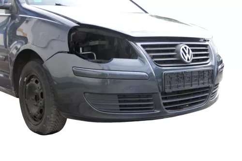 VW Polo 9N3 Stoßstange vorne Frontstoßstange Stoßfänger grau LC7V (183193)