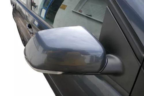 VW Polo 9N 9N3 mechanisch Spiegel Außenspiegel rechts vorne grau LC7V Blinker (183196)