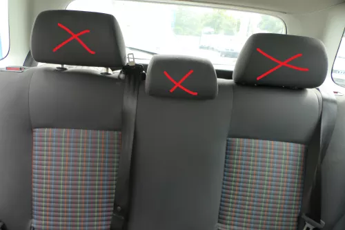 VW Polo 9N 9N3 Sitz Rückbank Sitzfläche Sitze 3 Punkt Gurt hinten OHNEKopf (183211)