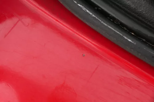 VW Golf 4 Limousine Stoßstange hinten Heckstoßstange Stoßfänger rot LP3G (183219)