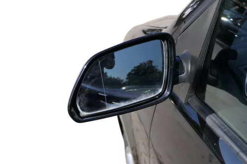 VW Polo 9N 9N3 mechanisch Spiegel Außenspiegel links vorne schwarz LC9Z Blinker (183235)