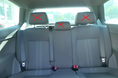 VW Polo 9N 9N3 Sitz Rückbank Sitzfläche Sitze 3 Punkt Gurt hinten OHNEKopfstütze (183248)