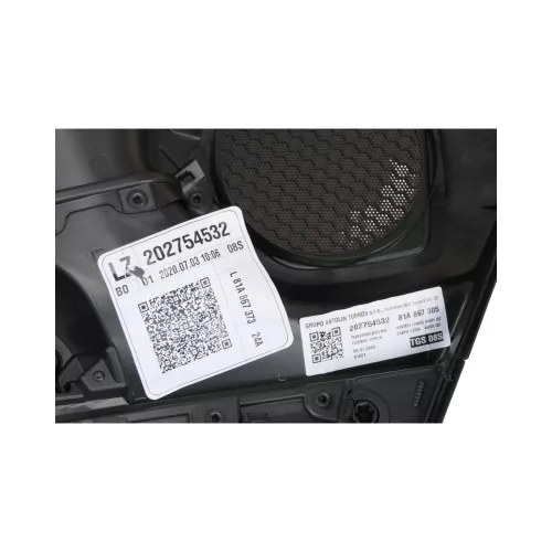 Q2 Türverkleidung Verkleidung Tür schwarz hinten links ORIGINAL aus NEUFAHRZEUG (183273)