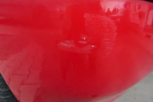 VW Polo 6N2 Stoßstange hinten Heckstoßstange Stoßfänger rot LP3G (183288)