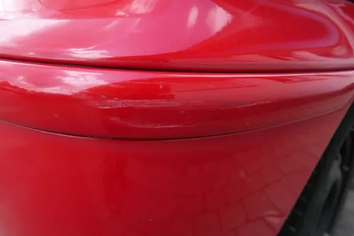 VW Polo 6N2 Stoßstange hinten Heckstoßstange Stoßfänger rot LP3G (183288)