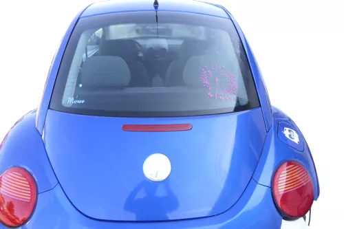 VW New Beetle 1C 9C Heckklappe mit Scheibe Klappe hinten blau LA5W (ohneSchlo