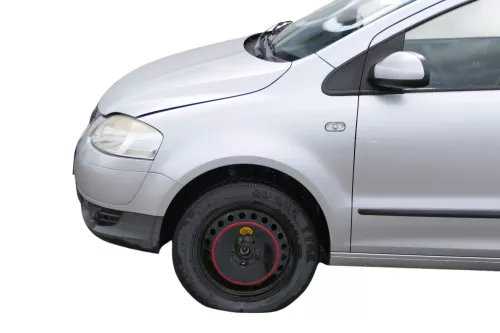 VW Fox Kotflügel vorne links silber LA7W