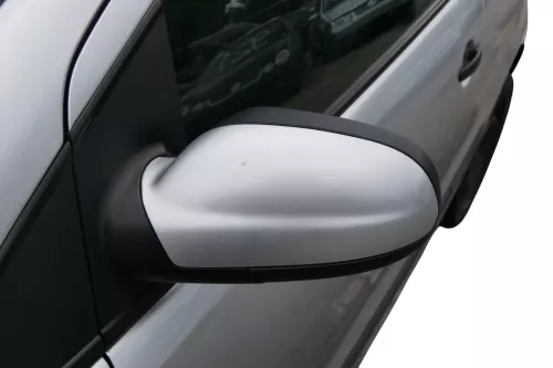 VW Fox 5Z manueller Spiegel Außenspiegel + Glas links silber grau LA7W