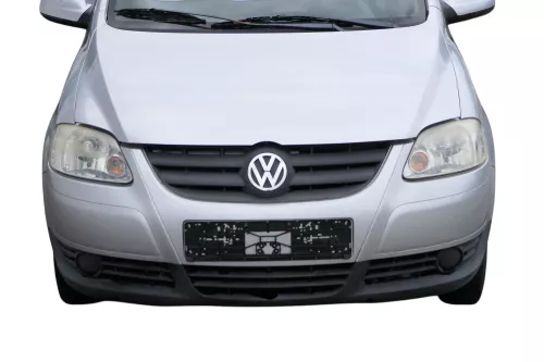 VW Fox 5Z Stoßstange vorne Stoßfänger silber LA7W mit Grill (183548)