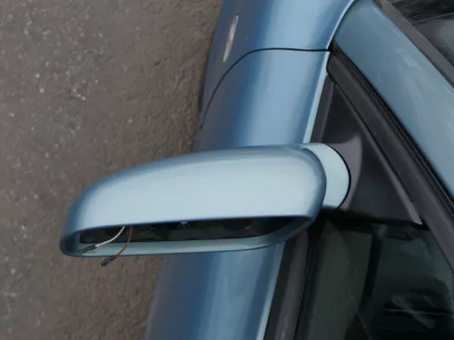 Passat 3B 3BG elektrischer Spiegel Außenspiegel links + Glas blau türkis gr LB6N (183621)