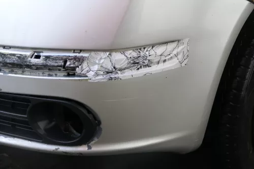 Fabia 6Y Stoßstange Stoßfänger vorne grau silber LF7T Facelift-Gitter NSW-MÄNGEL (183656)