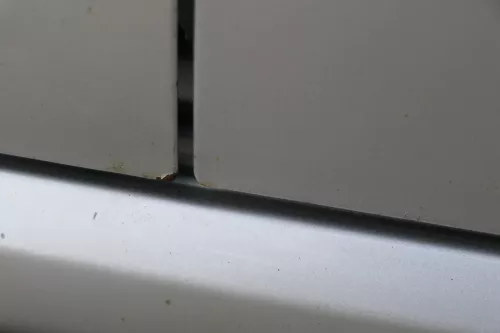 Skoda Fabia 6Y Limousine Schrägheck Tür hinten links grau silber LF7T (183677)