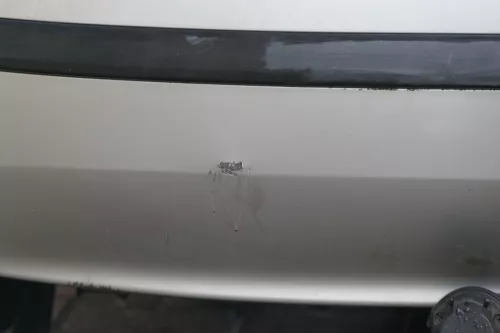 Skoda Fabia 6Y Schrägheck Stoßstange hinten Heckstoßstange grau silber LF7T (183678)