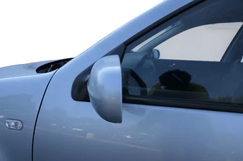 VW Golf 4 Bora elektrischer Spiegel vorne links Außenspiegel blau LB5S Glas (183691)