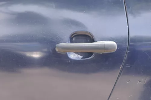 Sharan 7M Seat Alhambra Tür links hinten blau LA5G ab Bj.2000 Facelift ohne Anba (183720)