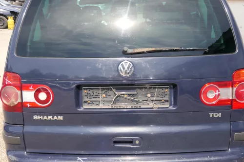 VW Sharan 7M Heckklappe Scheibe  Klappe hinten ab Bj.2000 blau LA5G ohneAnbautei (183721)
