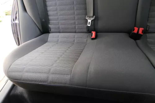 VW Polo 9N 9N3 Sitz Rückbank Sitzfläche Sitze 3 Punkt Gurt hinten blau OHNEKopfs (183806)