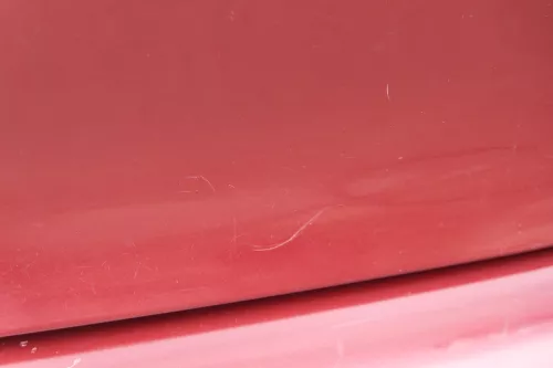 VW Polo 9N 9N3 Stoßstange Heckstoßstange hinten rot LC3R - Einparkhilfe PDC (183818)