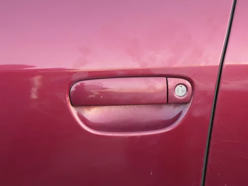 Audi A6 4B C5 Tür nur Türblatt vorne links Fahrertür rot LZ3L - ohne Anbauteile (184088)