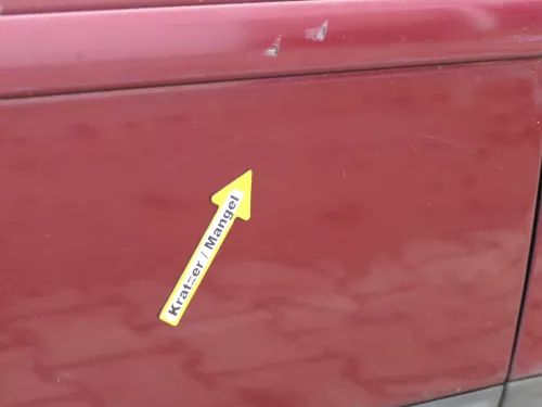 Audi A6 4B C5 Tür nur Türblatt vorne rechts Beifahrertür rot LZ3L - Dellen! (184091)