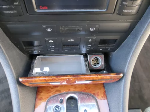 Audi A6 4B C5 Verkleidung Klappe Abdeckung Dekor Holz vavona Bernstein Holz (184113)