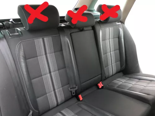 Golf 6 5K Kombi Sitze hinten Rückbank Rücksitzbank 3 Punkt Gurt Lehne OHNE-Kopfs