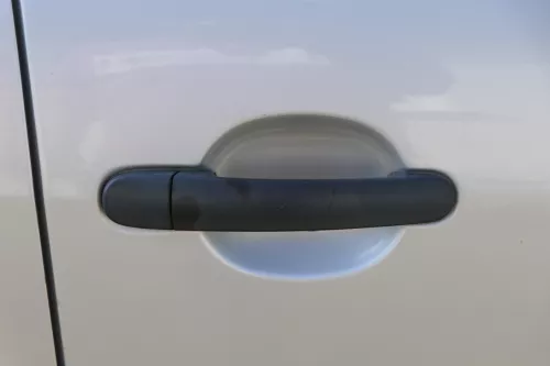 Skoda Fabia 6Y Kombi Limousine Tür vorne rechts Beifahrertür grau silber LF7T (184281)