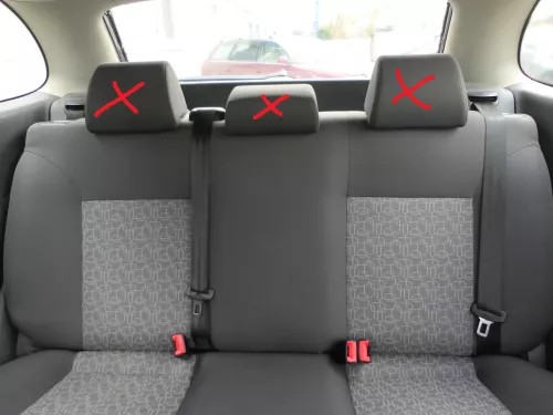 Ibiza 6L Rückbank Rücksitzbank Sitz OHNE Kopfstütze Sitzbank 3-Punkt Sitze graph