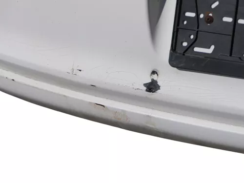 VW Polo 6R Stoßstange Heckstoßstange hinten weiß LB9A   -  MÄNGEL  BILDER ! (184501)