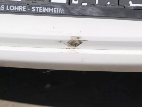 VW Polo 6R Stoßstange Heckstoßstange hinten weiß LB9A   -  MÄNGEL  BILDER ! (184501)