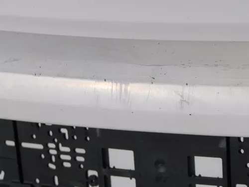 VW Polo 6R Stoßstange Heckstoßstange hinten weiß LB9A   -  MÄNGEL  BILDER ! (184501)