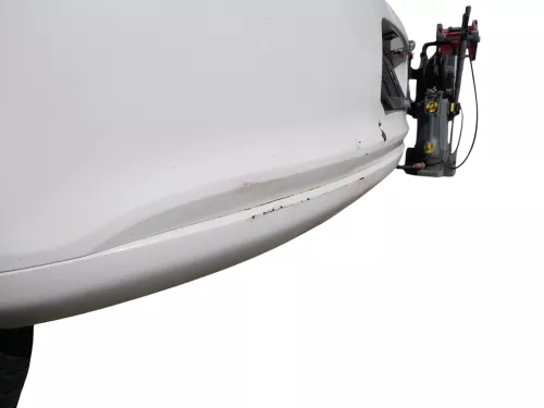 VW Polo 6R Stoßstange Heckstoßstange hinten weiß LB9A   -  MÄNGEL  BILDER ! (184501)