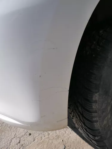 VW Polo 6R Stoßstange Heckstoßstange hinten weiß LB9A   -  MÄNGEL  BILDER ! (184501)