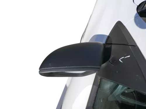 Polo 6R 6C mechanisch manuell Spiegel Außenspiegel links außen schwarz  MÄNGEL (184503)