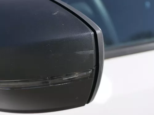 Polo 6R 6C mechanisch manuell Spiegel Außenspiegel links außen schwarz  MÄNGEL (184503)
