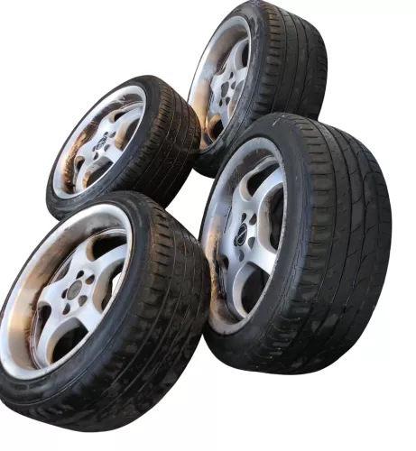 4x Beetle Golf 4 Felgen 17 Zoll Alufelgen Felge Borbet KBA 43945 Reifen wechseln (184621)