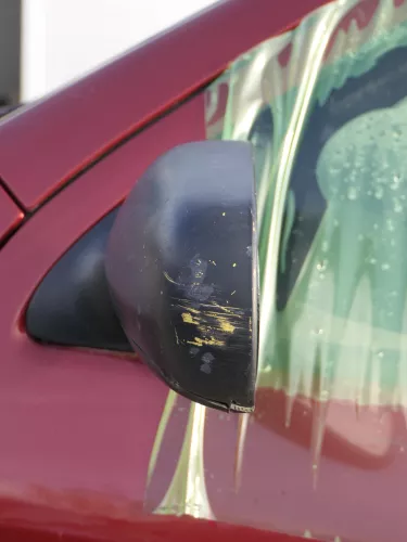 Skoda Fabia 6Y mechanischer Spiegel Außenspiegel links schwarz Glas