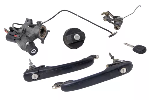 VW Polo 6N 6N2 Zündschloß Schloß Zündung + Heckschloß + 2x Türschloß 1x Schlüsse (184670)