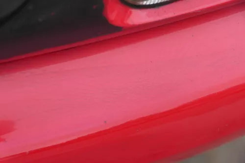 VW Polo 6N Stoßstange vorne 2-geteilte Frontstoßstange rot LP3G Stoßfänger (184675)