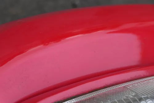 VW Polo 6N Stoßstange vorne 2-geteilte Frontstoßstange rot LP3G Stoßfänger (184675)