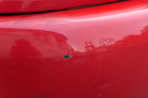 VW Polo 6N Stoßstange vorne 2-geteilte Frontstoßstange rot LP3G Stoßfänger (184675)