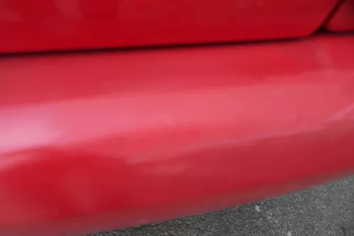 Polo 6N Stoßstange hinten 2-geteilte Heckstoßstange rot LP3G schwarz Stoßfänger (184677)