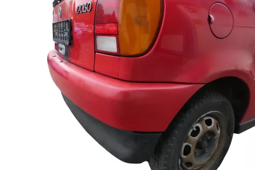 Polo 6N Stoßstange hinten 2-geteilte Heckstoßstange rot LP3G schwarz Stoßfänger (184677)