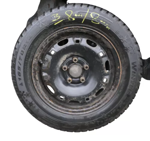 4x Skoda Fabia Felgen Reifen 165/70 R14 81T Winterreifen M&S 5jx14H2 ET35 6-8mm