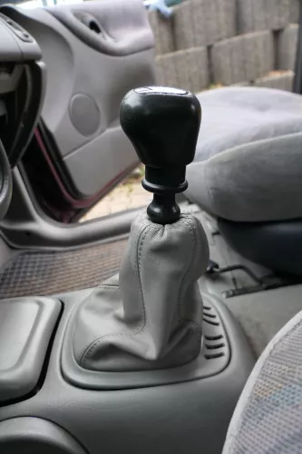 Sharan Alhambra 7M 5-Gang Schaltknauf Schaltsack Schaltung Leder grau Galaxy (184835)